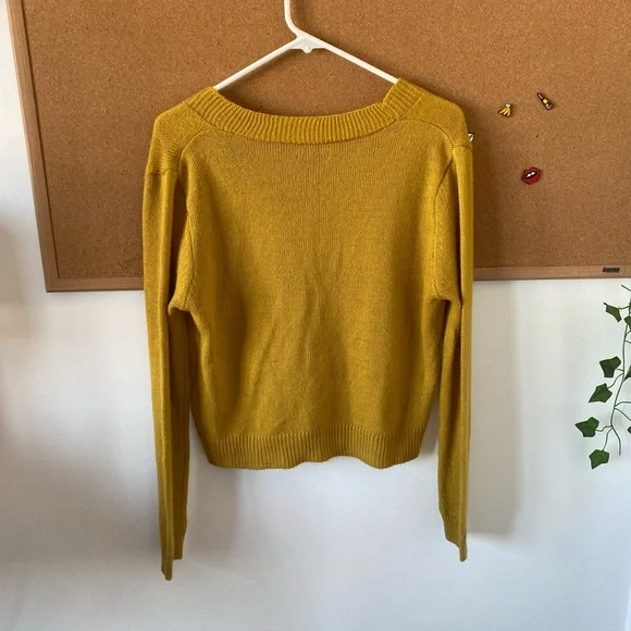 Yellow Knit Cardigan - Picture 2 of 7